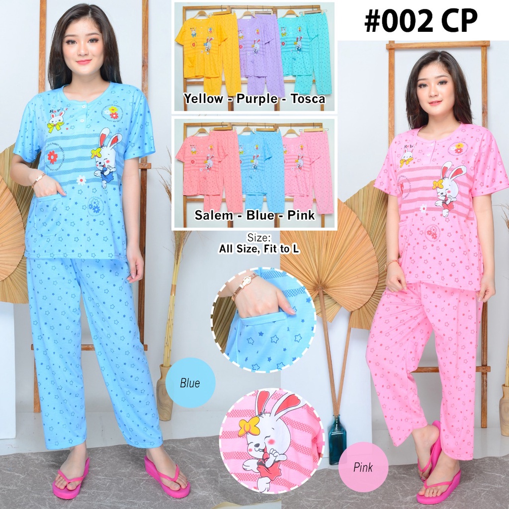 Lilipop.id  Baju Tidur Wanita CP Teddy bear Selfie Setelan Piyama BabyDoll Kaos Celana Panjang