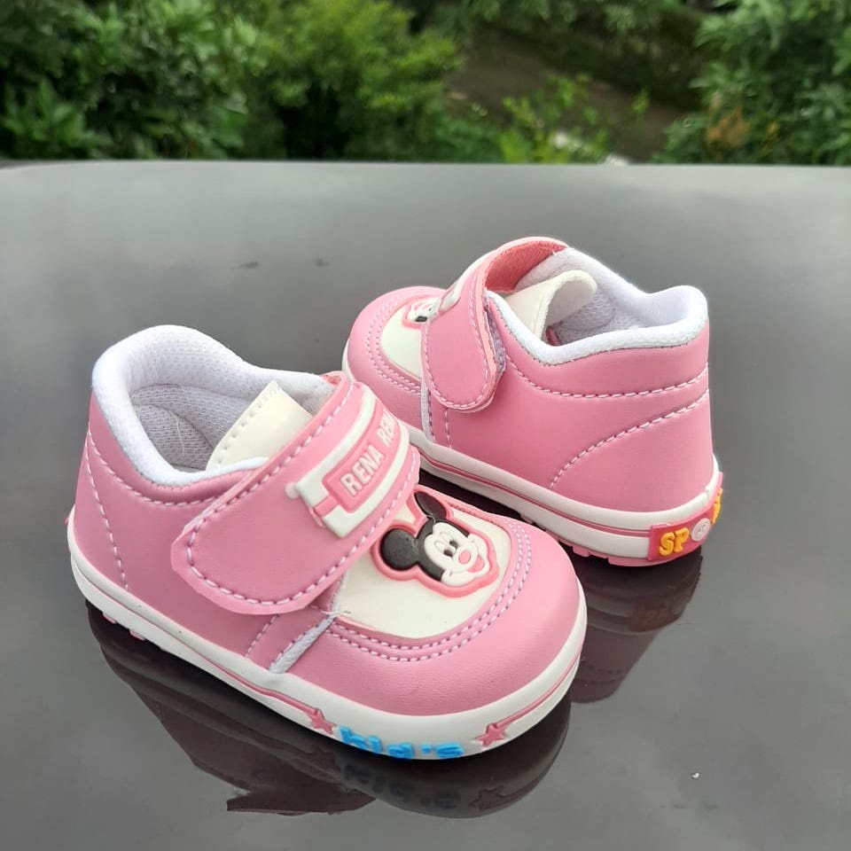 SNP08 Sepatu Sneaker Anak Perempuan Laki laki Micky Mouse Sol Karet Umur 1 2 3 tahun