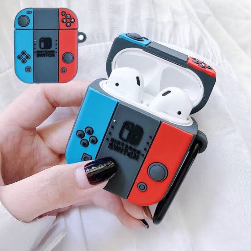 Case Airpods Gen 2 1 Karakter Switch Mario Deadpool Superhero Spiderman Xbox toothless 3D Lucu