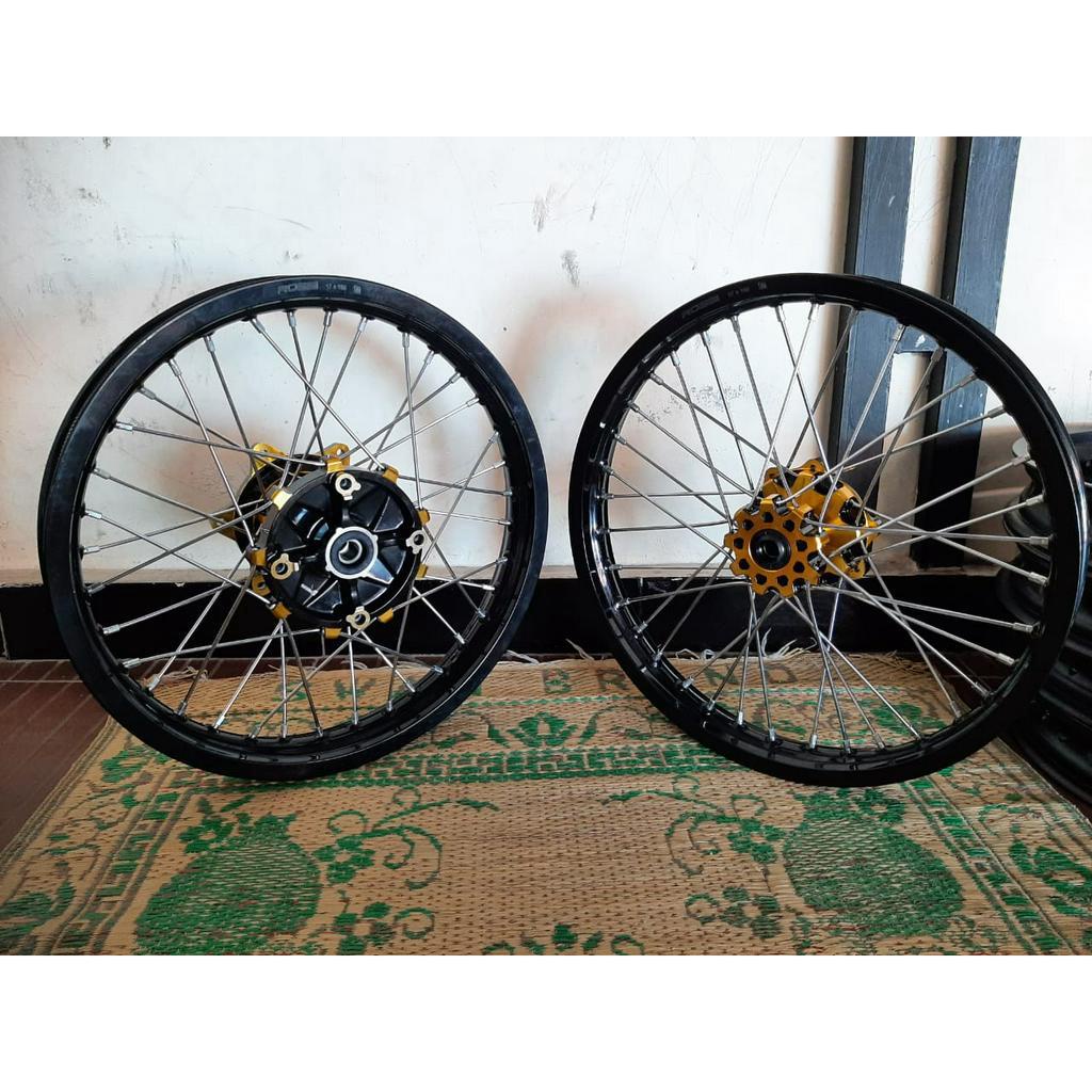 Velg Set Honda CRF 150 L Model Semi Cacing Velk Herex Supermoto PNP CRF 150 L