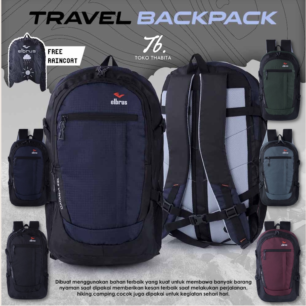 Toko Thabita - Backpack Elbrus Original Tas Punggung Daypack Ransel 25 Liter Bahan Cordura