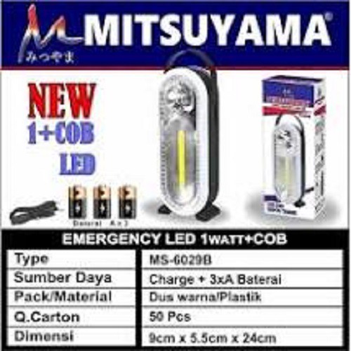 Senter Emergency LED MS 6029B / ms-6029b lampu emergency led + cob / Senter Lampu LED Emergency