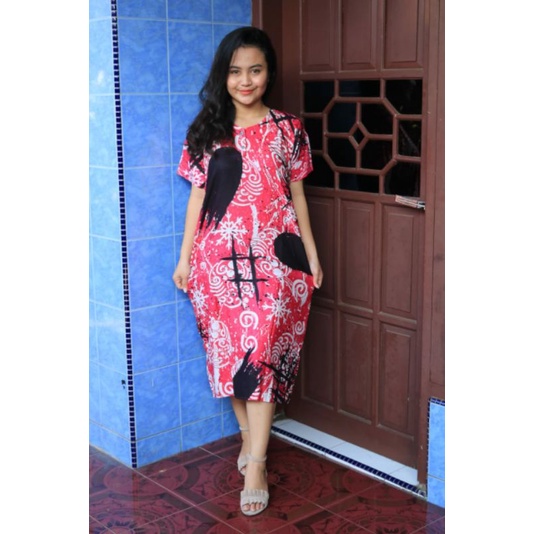 Daster payung laras hitsman murah harga grosir pekalongan batam-H Untir Pink