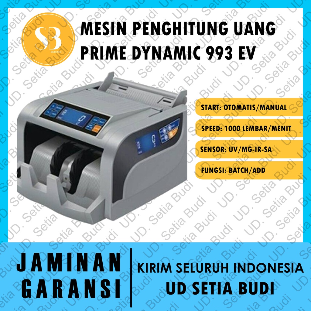 Mesin Hitung Uang Prime Dynamic 993EV Asli dan Bergaransi