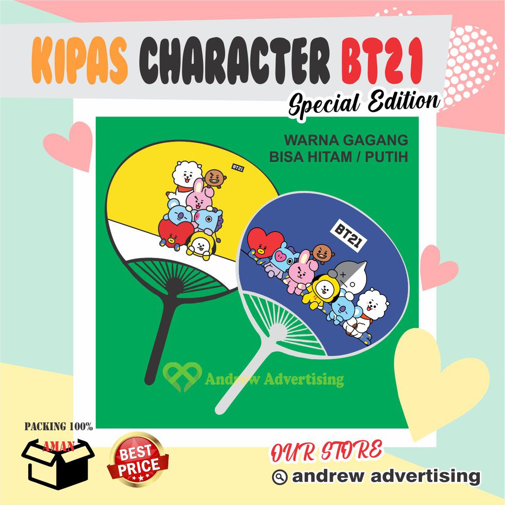 Kipas Character BTS / BT21 Special Edition