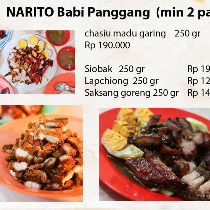 

narito babi panggang 250 gram