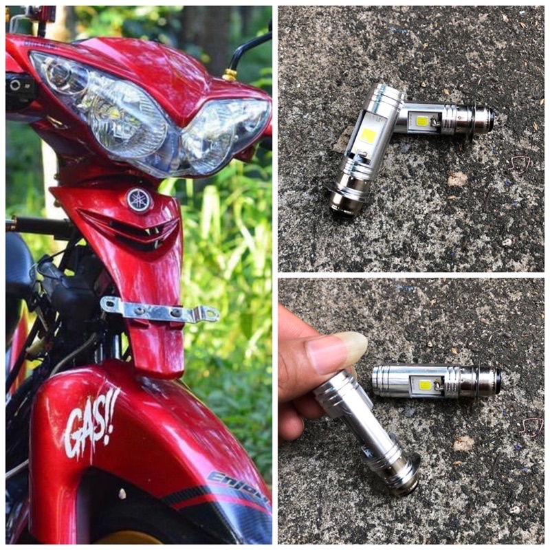 Bohlam lampu led depan 2pc jupiter z burhan 12volt ac dc led putih universal vario karbu vario tecno