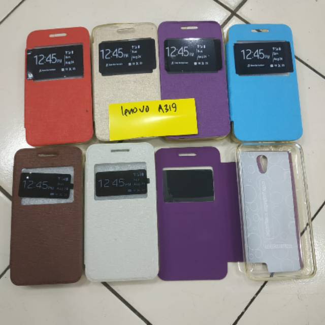 Flip case Lenovo A319 flipcase book cover sarung buku buka tutup flipshell