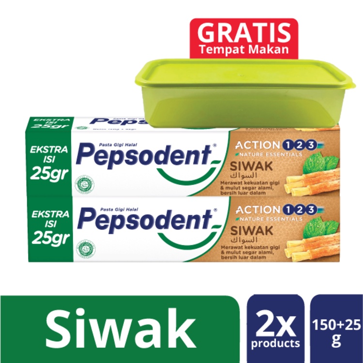 Jual Buy Pepsodent Siwak Mint Gr Free Canister Shopee Indonesia