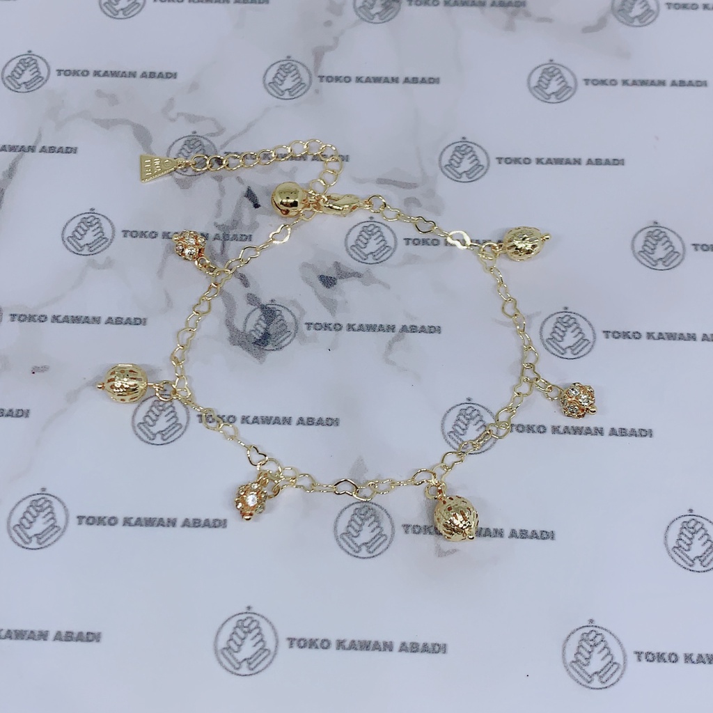 Gelang Kaki Xuping Gold Wanita Dewasa Motif Kapsul Fashion Terbaru *09