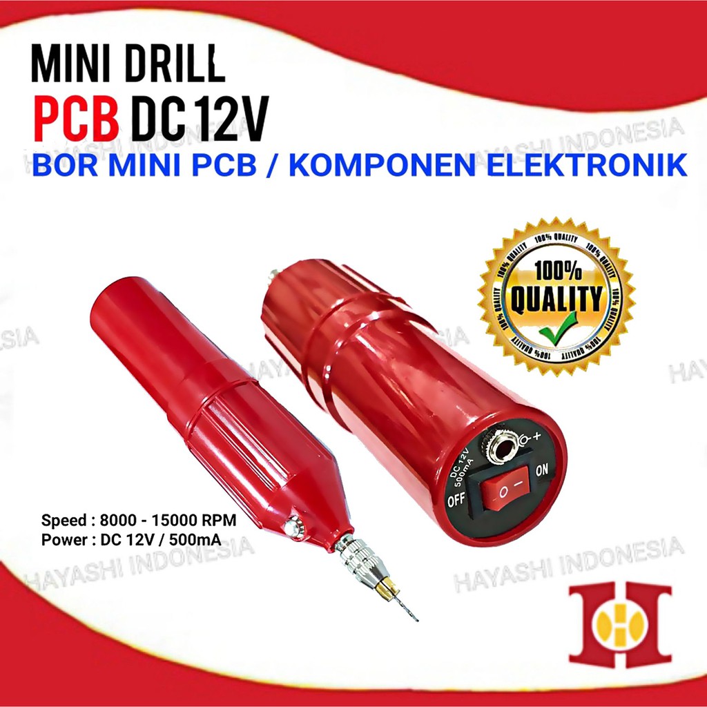 Bor Mini Drill PCB 12v Ekonomis DC Alat Pembuat Lobang Mata Mesin