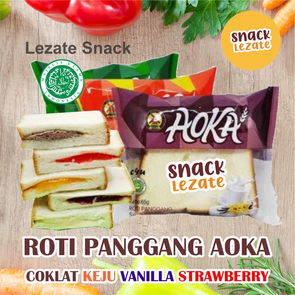 Roti Panggang Aoka Murah Lumer Keju Coklat Susu Vanila / Roti Panggang Viral Aoka Grosir Gulung