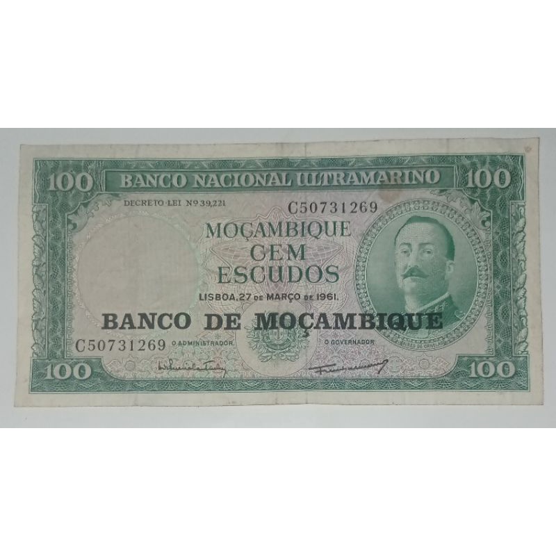 JUAL UANG KUNO PORTUGAL 100 ESCUDOS TAHUN 1961