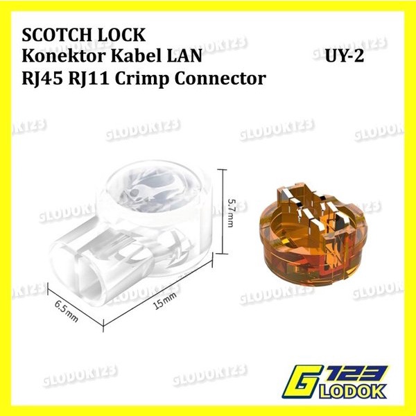 Klem Konektor Jagung Penyambung 2 Kabel Scotch Lock Listrik Lampu UY2