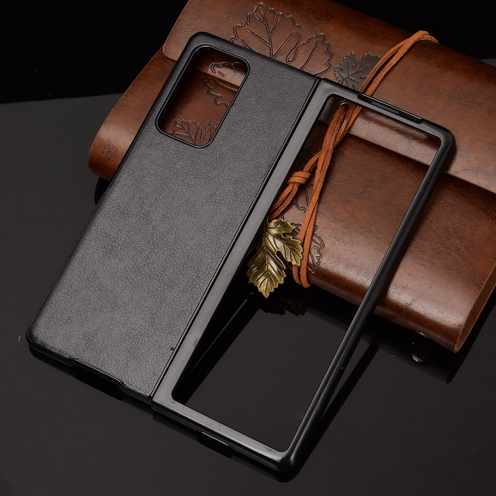 Samsung Galaxy Z Fold 2 Case Premium PU Leather Case Hard