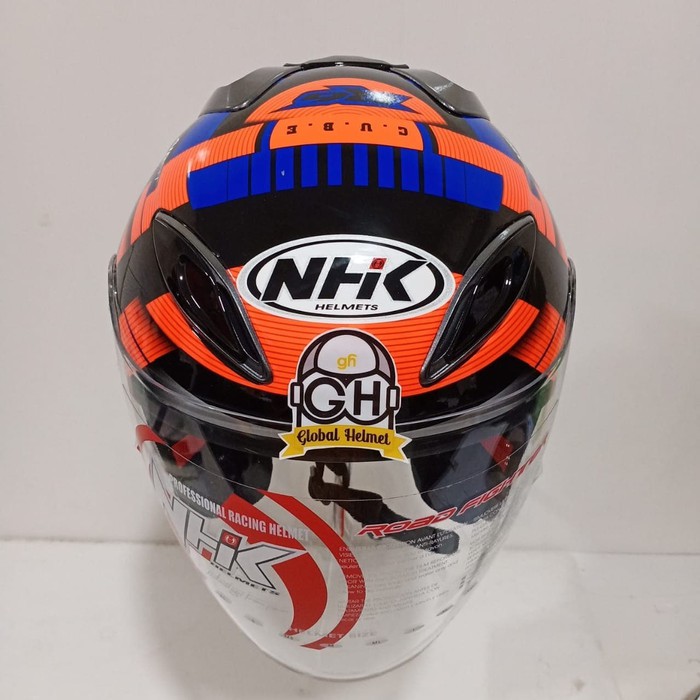 HELM NHK R6 CUBE MOTIF BLACK BLUE RED