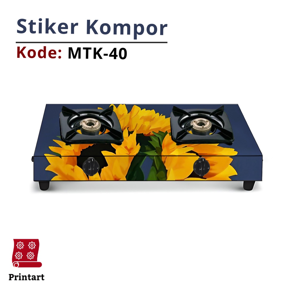 Stiker Kompor 1 Tungku dan Sticker Kompor 2 Tungku Motif Minimalis Kode MTK-40