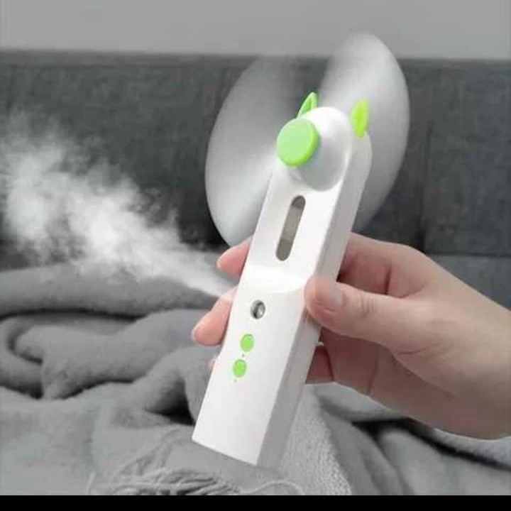 kipas Portable 2in1 nano spray Fan Face Steam charge usb