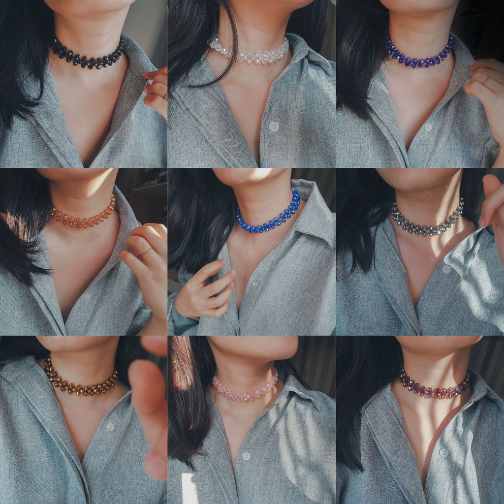 KALUNG CHOKER KRISTAL -  1729