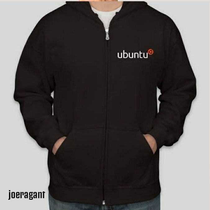 JAKET HALFZIPPER LINUX UBUNTU PROGRAMMER