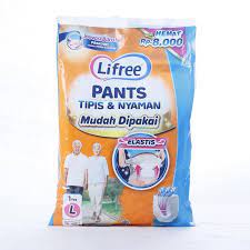 LIFREE PANTS 1 SACHET L/XL / popok celana dewasa