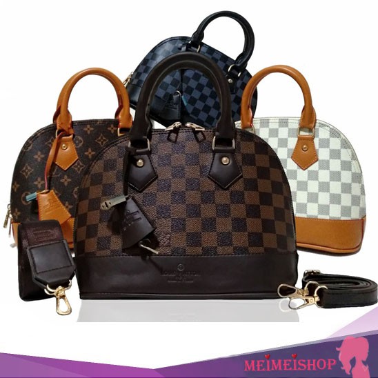 MEIMEISHOP FULL EMBOS TAS  LV ALMA MEDIUM 26 CM 2 STRAP 