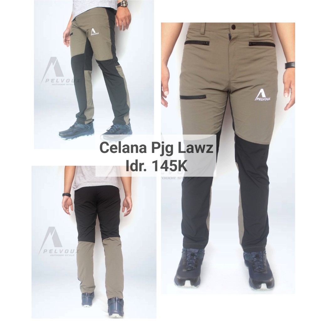 Celana Panjang Outdoor Gunung Merk Pelvoux Seri Pelmo Lawz Quickdry Cepat Kering Elastis