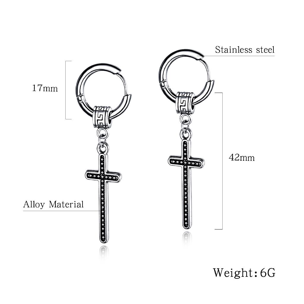 OLEVS Anting Tusuk Bentuk Salib Bahan Stainless Steel OLEVS Anting Tusuk Bentuk Salib Bahan Stainless Steel