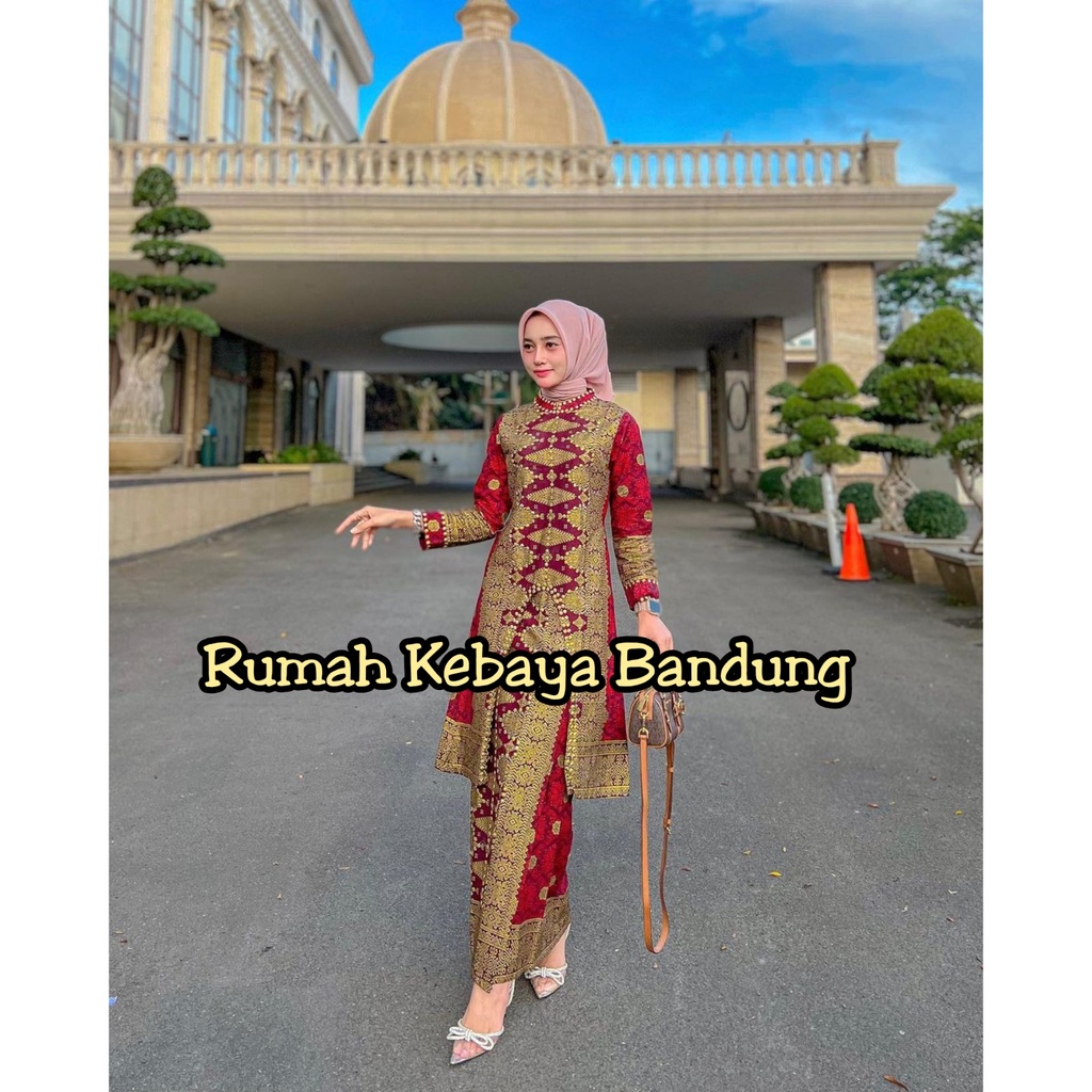 SETELAN DIANDRA SONGKET KURUNG + ROK BATIK JUPRI RUMAH KEBAYA BANDUNG BATIK COUPLE SONGKET PALEMBANG RUMAH SONGKET BANDUNG