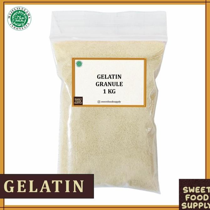 

gelatin bubuk halal 1kg / bovine gelatin bloom 150 1kg ---NEW---