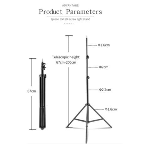 Tripod 2.1 M Tripod Ringlight Tripod 2 Meter Stand Kamera 210 cm