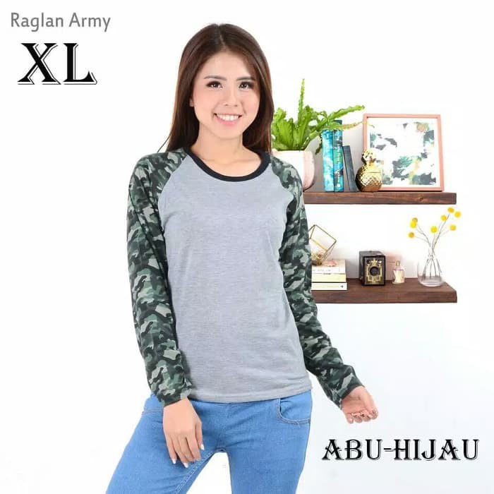 Sweets Store-Kaos Army Lengan Panjang - Biru Op294