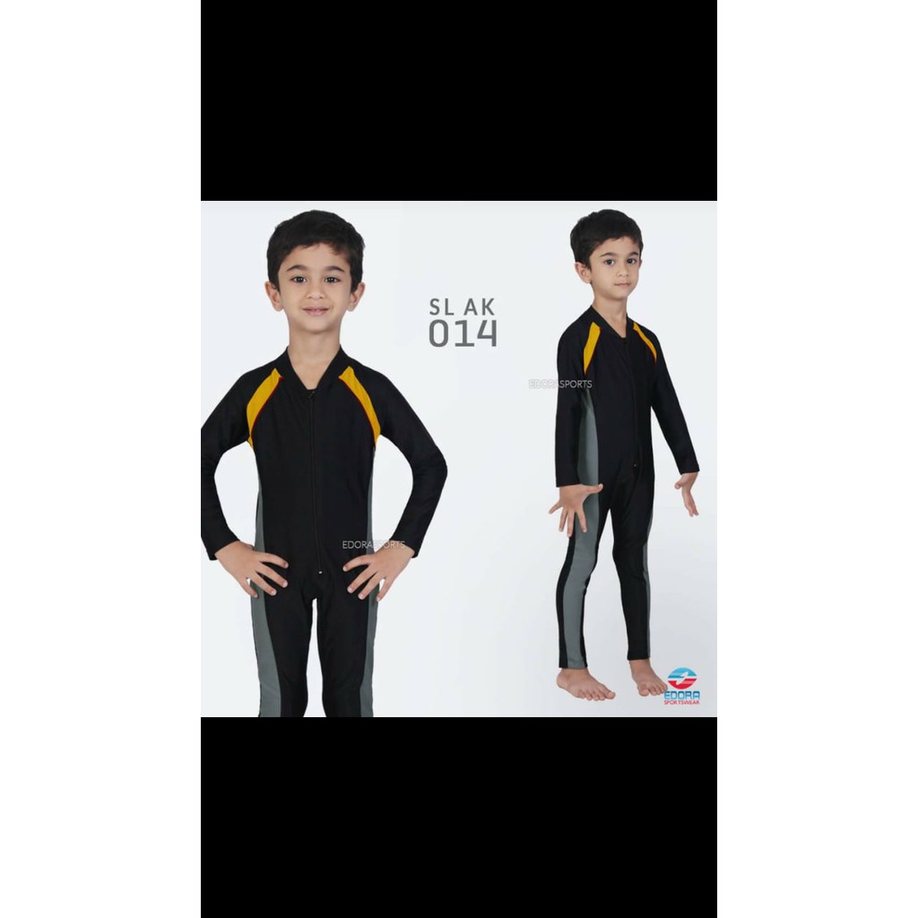 Baju Renang Anak Polos PANJANG Unisex Murah Laki Laki Perempuan Diving 4 5 6 7 8 9 10 tahun SD SMP Remaja