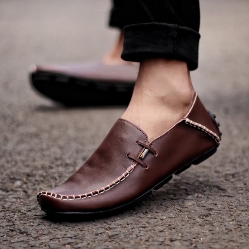 CEVANY MOCCLEA | Sepatu Slip On Pria Original Kulit Asli Formal Kerja Sehari hari