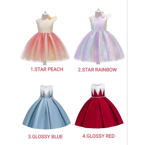 Gaun anak perempuan import pesta 2 tahun - 10 tahun gaun pesta anak perempuan mewah gaun anak peremp