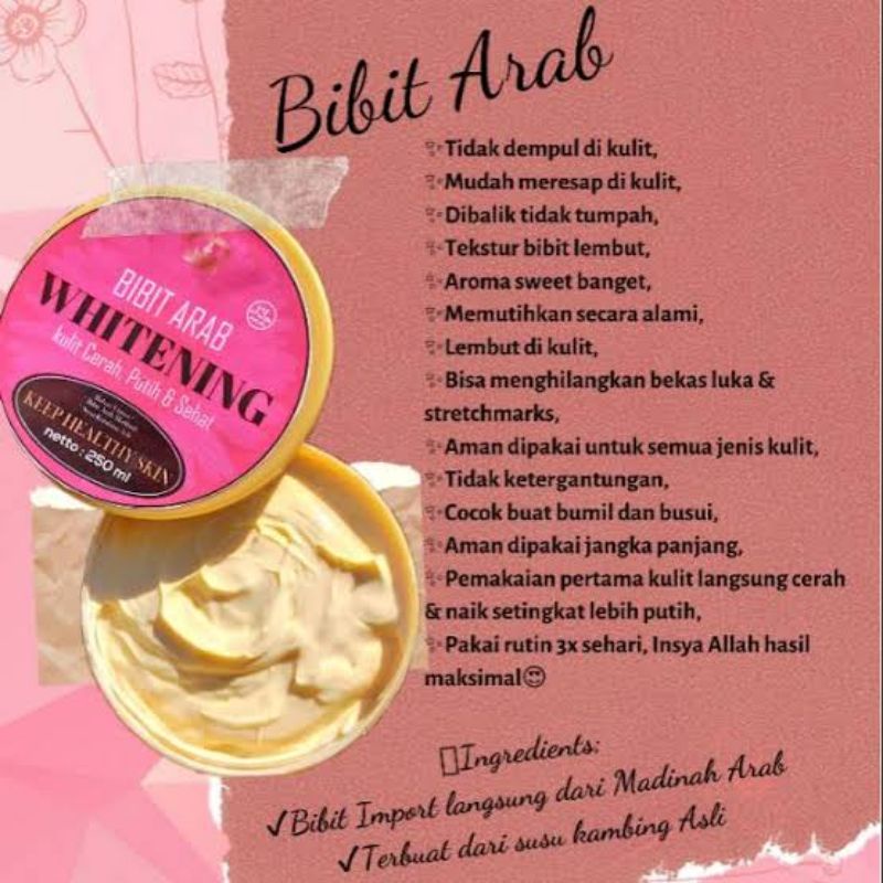 Viral Bibit Ratu Arab Whitening original  100%