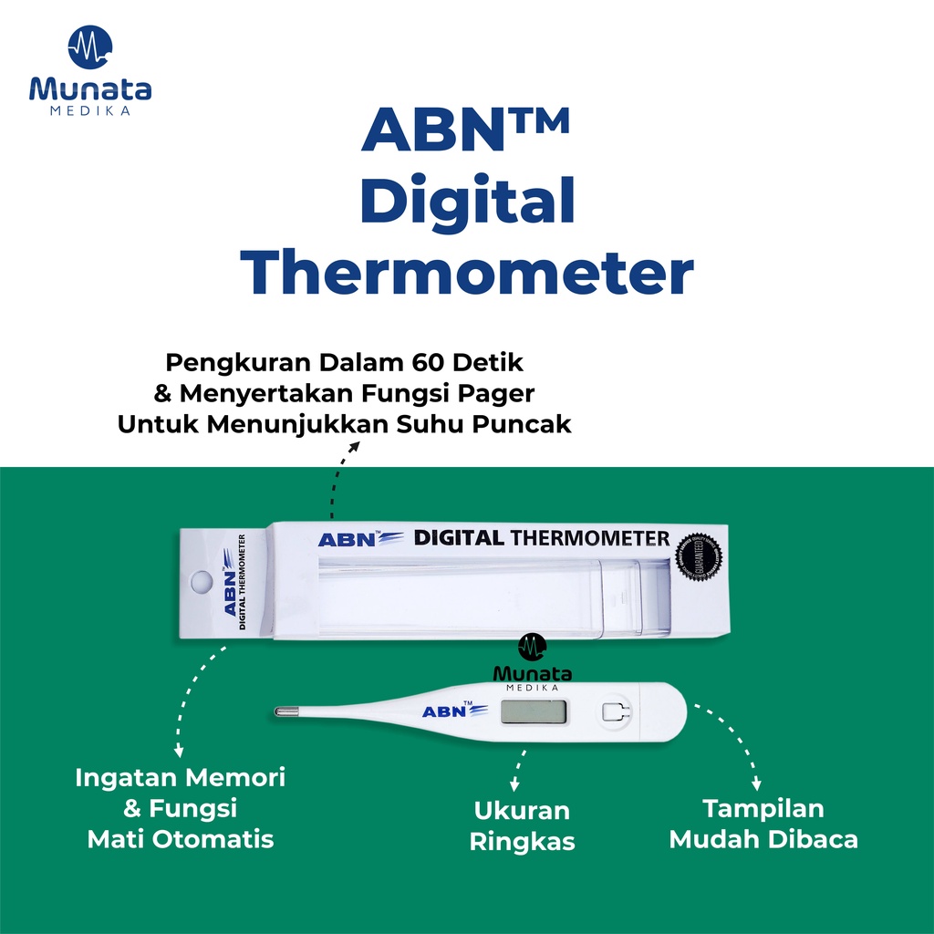 Termometer digital abn atau Thermometer Alat ukur suhu badan