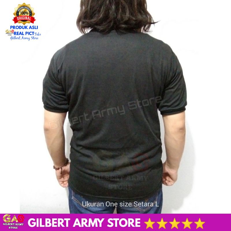 GILBERT ARMY STORE Kaos Hitam Gambar Eagle Desert Tshirt Pria Distro Original One Size Tni Polri Dalema  Oblong Lengan Pendek