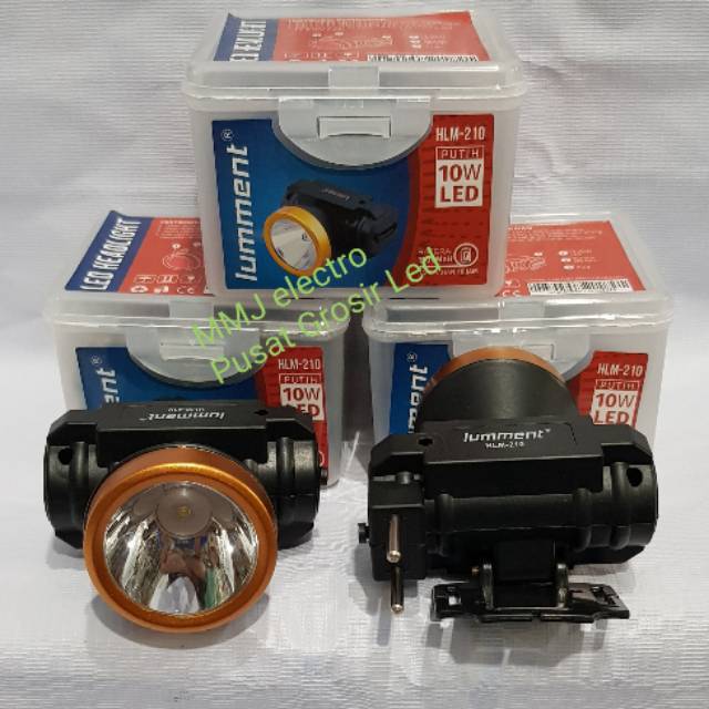 Senter Kepala Lumment 10 watt HLM 210 putih - Headlamp Lumment 10 watt putih