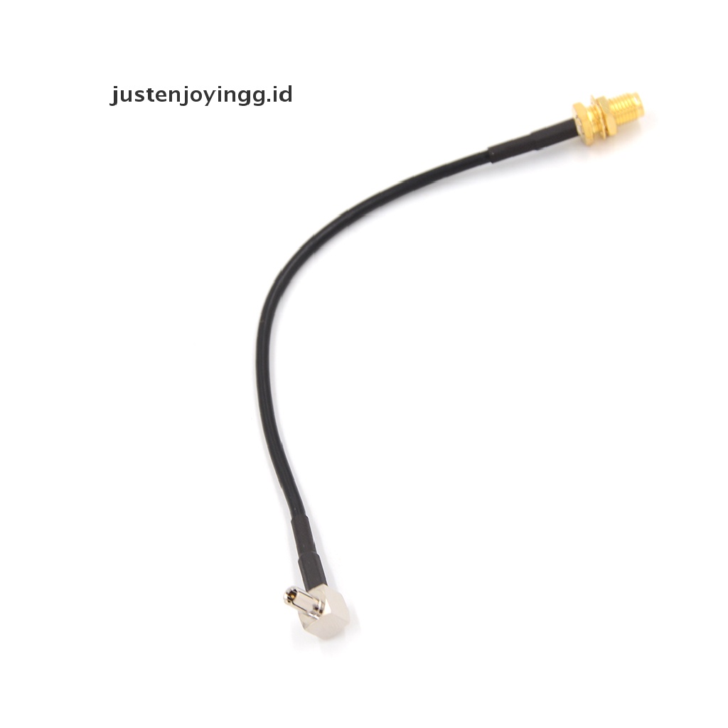 Antena Kabel Coaxial Pigtail Sudut Kanan Male SMA Female Jack TS9