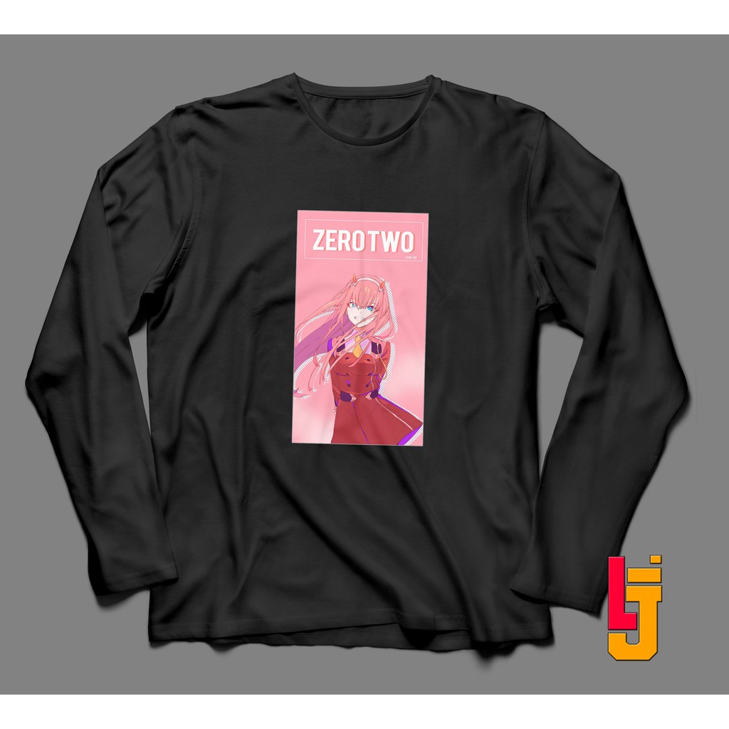 Kaos Anime Baju Distro Lengan Panjang Zero Two Darling in the franxx LJ1 Pria wanita