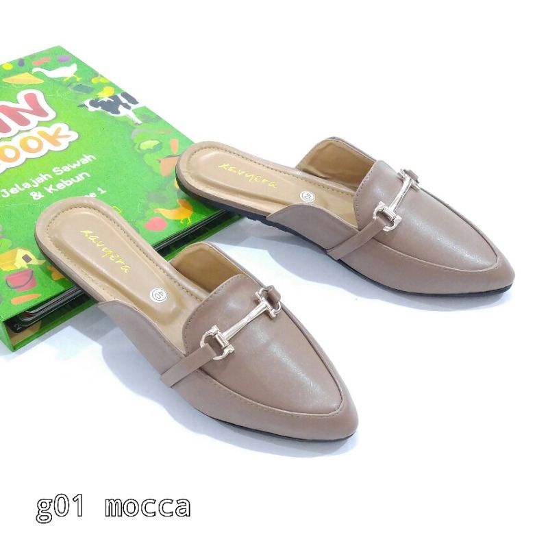 Borneo Sendal G01 Wanita Sandal Mules Bahan Sintetis