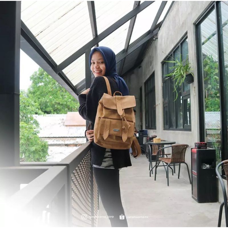 Tas Ransel Makayla Camel Rumah Warna