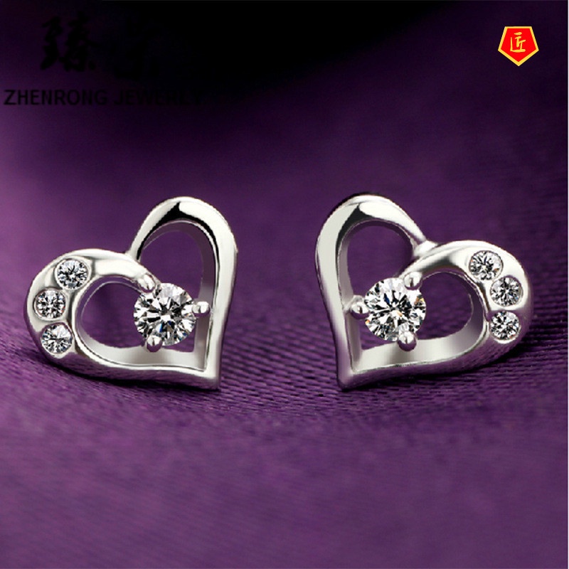 [Ready Stock]Graceful and Fashionable Silver Crystal Earrings