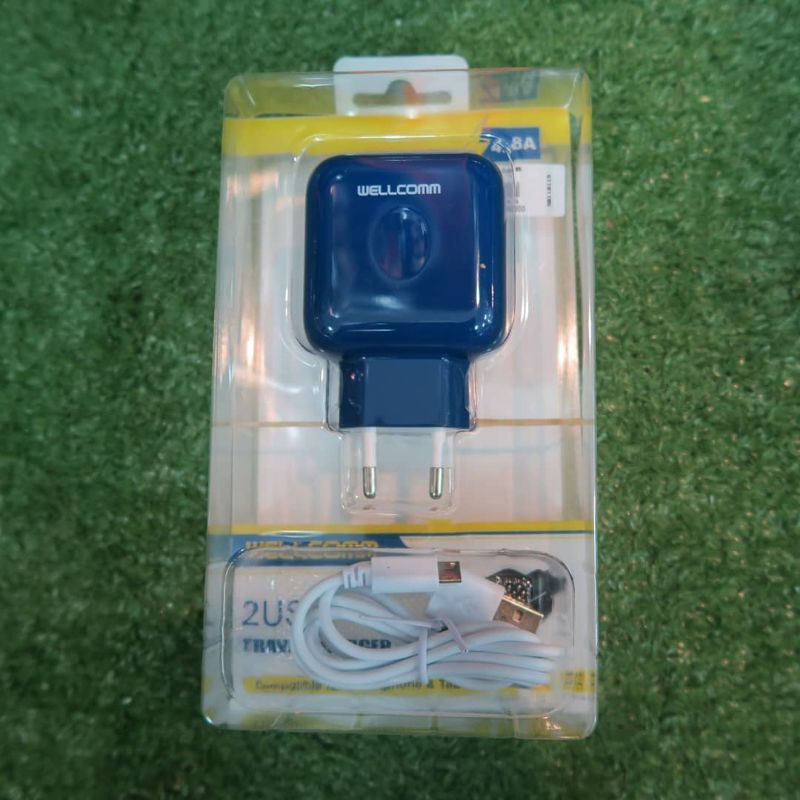 Travel Charger Casan Chargeran 2.4A + 2.4A, 4.8A Ampere 2 Port USB