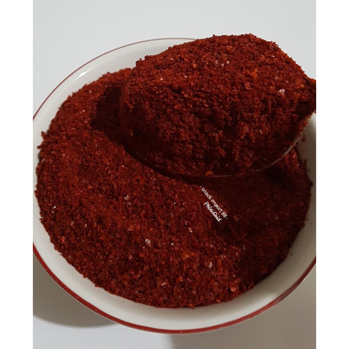 

sambal-aneka- gochugaru hot pepper powder cabe bubuk kasar korea repacked 100gr -aneka-sambal.