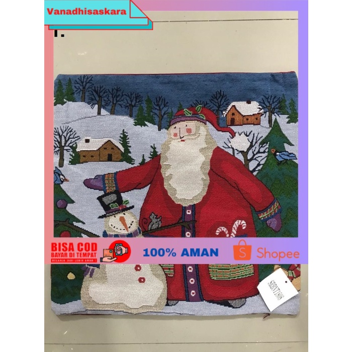 (BISA COD) SARUNG BANTAL TEMA NATAL DEKORASI NATAL TERSEDIA 5 MOTIF