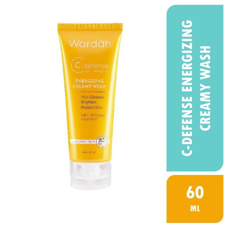 Wardah C-Defense Energizing Creamy Wash 60 ml 100 ml