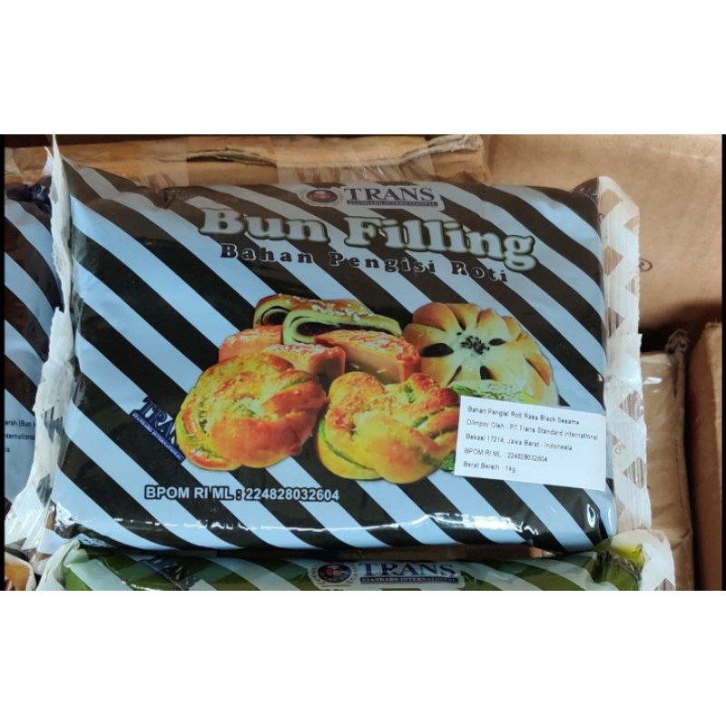 

TRANS Bun Filling kemasan 1kg Rasa Black Sesame / Wijen Hitam GROSIR