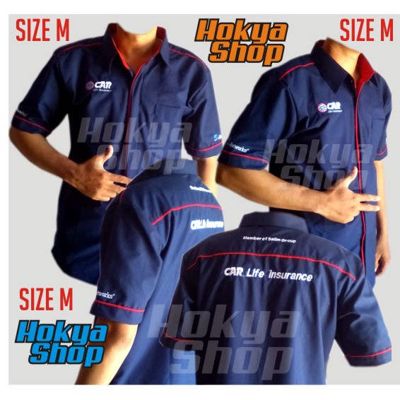 Kemeja / Baju Biru Dongker CAR 3i Networks Ukuran M Member Of Salim Group Hokya Shop